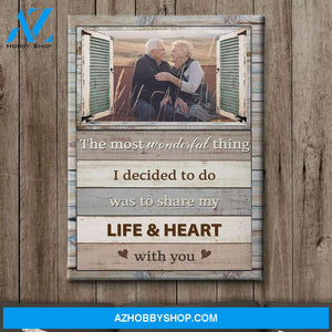 The Most Wonderful Thing - Personalized Custom Photo Canvas