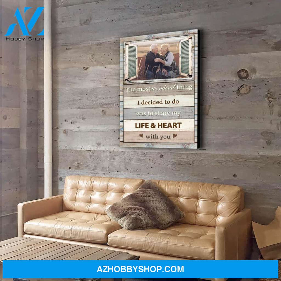The Most Wonderful Thing - Personalized Custom Photo Canvas