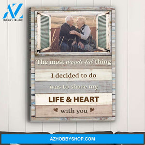 The Most Wonderful Thing - Personalized Custom Photo Canvas