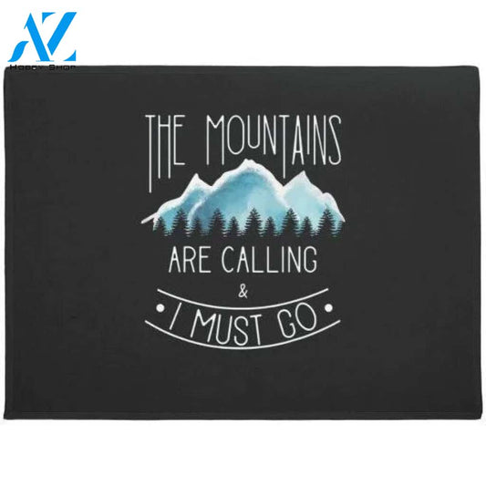 Personalized Name Family House The Mountains Are Calling Mountain Hiking Doormat Welcome Mat House Warming Gift Home Decor Funny Doormat Gift Idea