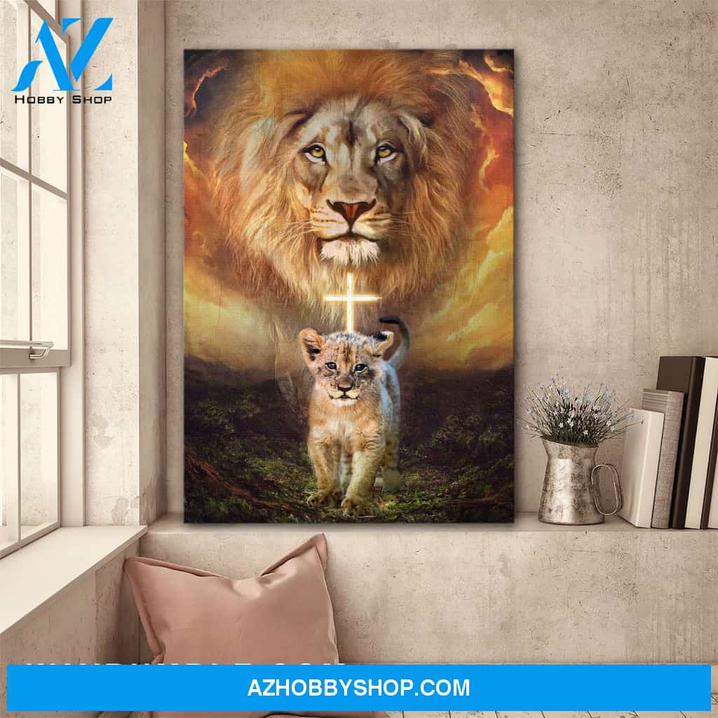 The power of Lion Jesus Portrait Canvas Prints, Wall Art