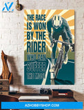 The Race Is Won By The Rider Who CAn Suffer The Most Bicycle Canvas And Poster, Wall Decor Visual Art