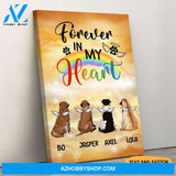 The Rainbow Bridge, Personalized Custom Canvas, Custom Gift for Dog Lovers, Memorial Gift