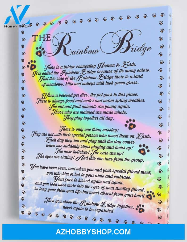 The Rainbow Bridge - Pet Memorial Framed Canvas LL010