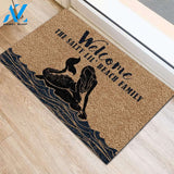 The Salty Lil' Beach Family Mermaid Doormat Indoor And Outdoor Doormat Welcome Mat Housewarming Gift Home Decor Funny Doormat Gift Idea