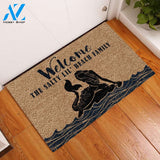 The Salty Lil' Beach Family Mermaid Doormat Indoor And Outdoor Doormat Welcome Mat Housewarming Gift Home Decor Funny Doormat Gift Idea