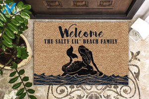 The Salty Lil' Beach Lives Here Mermaid Doormat | WELCOME MAT | HOUSE WARMING GIFT