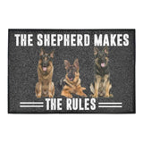 The Shepherd Maekes The Rules Dogs Lover Doormat Welcome Mat