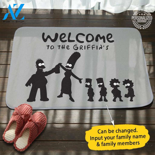The Simpsons Personalized Name Doormat
