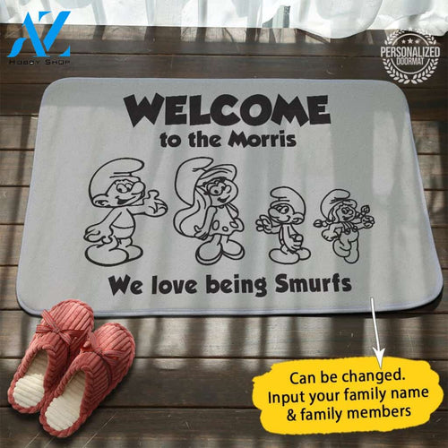 The Smurfs Personalized Name Mat
