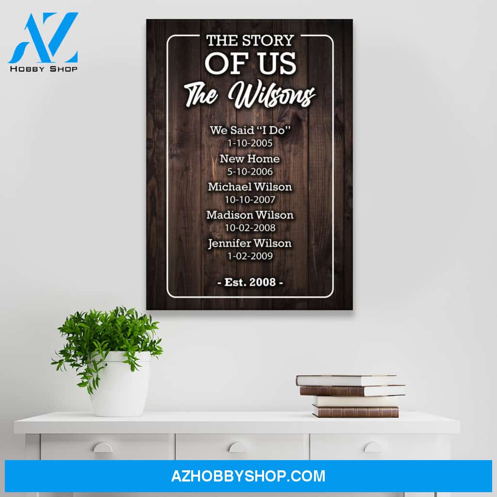 The Story of Us Multi-Names Premium Canvas