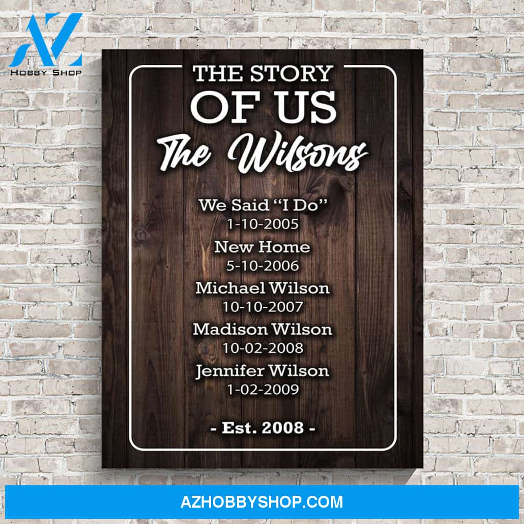 The Story of Us Multi-Names Premium Canvas