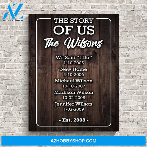 The Story of Us Multi-Names Premium Canvas