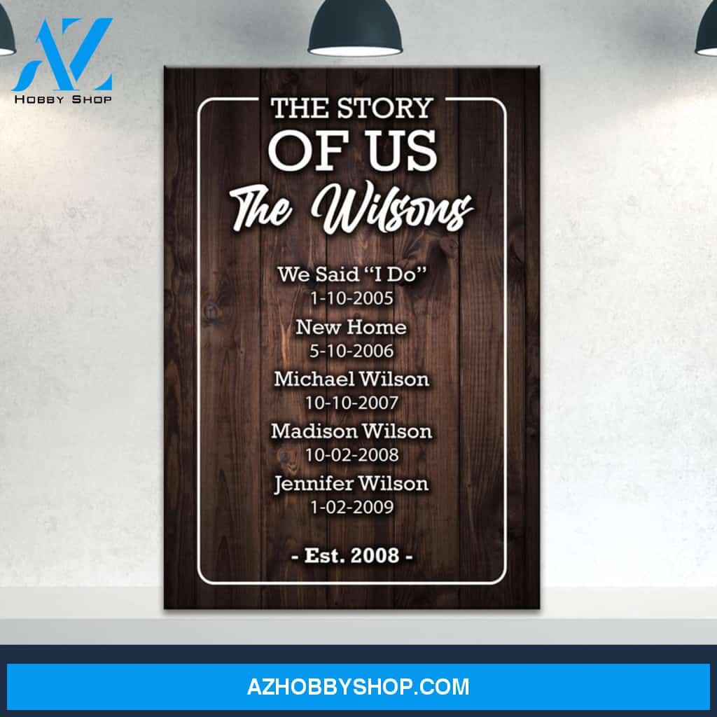 The Story of Us Multi-Names Premium Canvas
