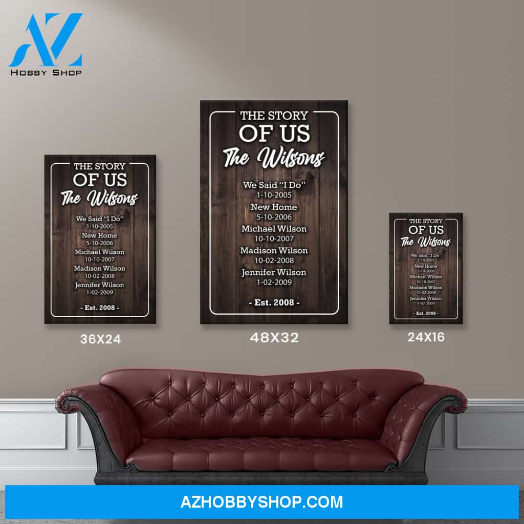 The Story of Us Multi-Names Premium Canvas