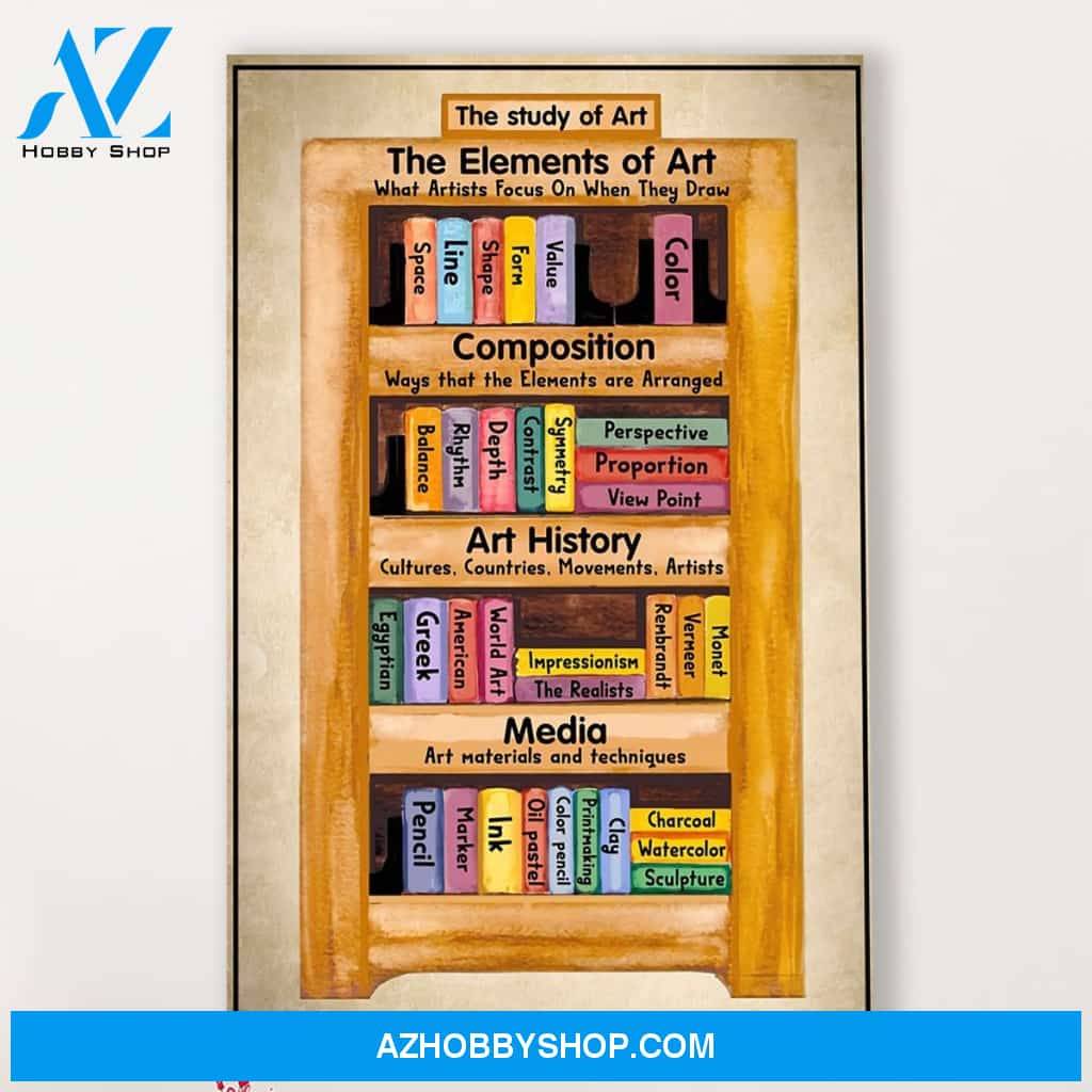 Teacher Classroom Canvas The Study Of Art, Student Wall Art Back to School Gift for Teacher