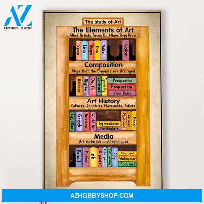 Teacher Classroom Canvas The Study Of Art, Student Wall Art Back to School Gift for Teacher