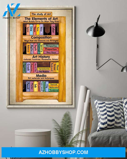 Teacher Classroom Canvas The Study Of Art, Student Wall Art Back to School Gift for Teacher