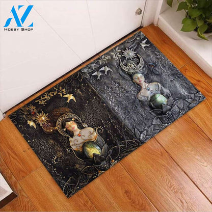 The Sun & The Moon – Hippie Clay Easy Clean Welcome DoorMat | Felt And Rubber | 40x60 cm | 45x75 cm | 60x90 cm | Colorful | DO1254