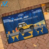 The Travel Jeep Camping Car Doormat | Welcome | Doormat | Funny Gift | Home Doormat | House Warming | Door Rug