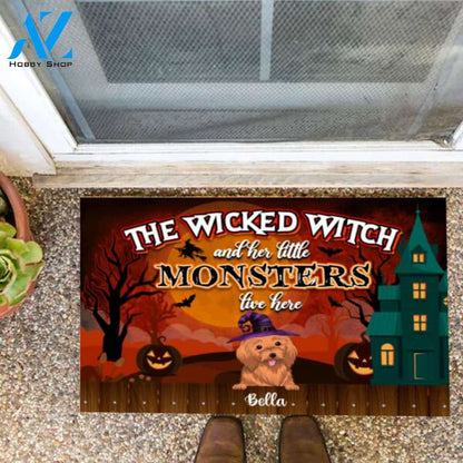 The Wicked Witch And Her Little Monsters Live Here - Personalized Doormat