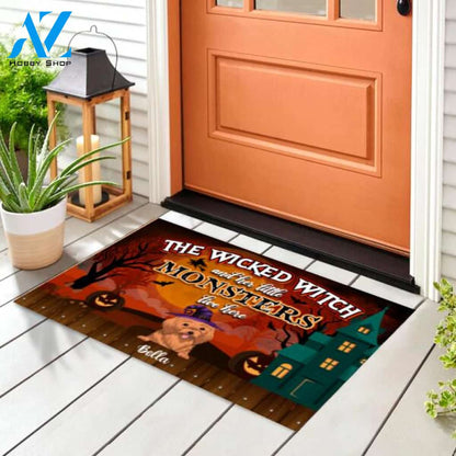 The Wicked Witch And Her Little Monsters Live Here - Personalized Doormat