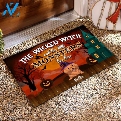 The Wicked Witch And Her Little Monsters Live Here - Personalized Doormat