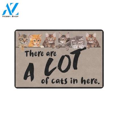 There Are A Lot Of Cats In Here Printed Doormat Home Decor