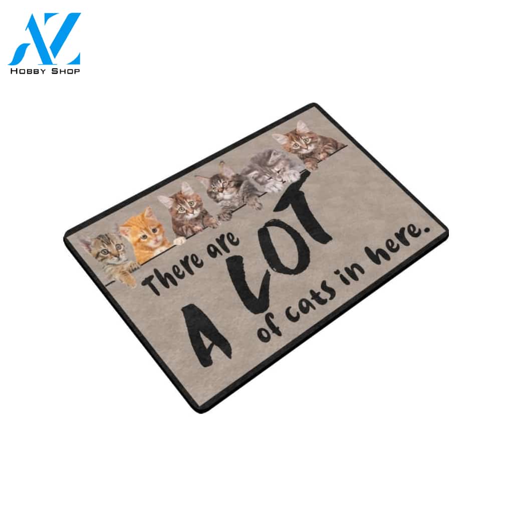 There Are A Lot Of Cats In Here Printed Doormat Home Decor
