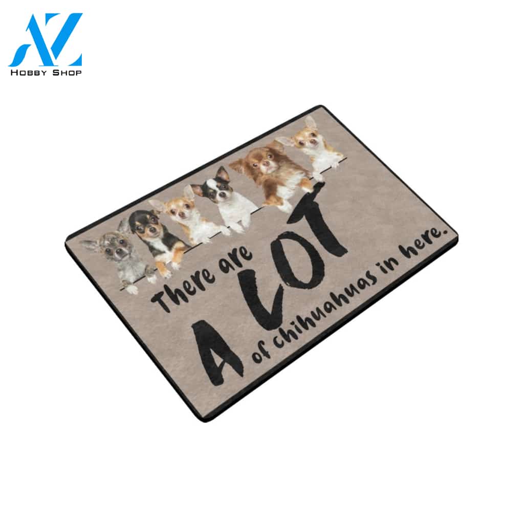 There Are A Lot Of Chihuahuas Doormat Indoor And Outdoor Mat Entrance Rug Sweet Home Decor Housewarming Gift Gift For Friend Family Stem Feminist