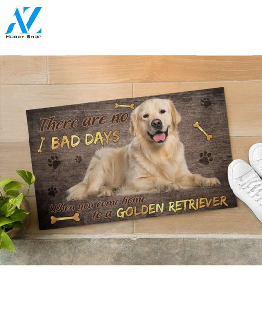 There Are No Bad Days Golden Retriever Dog Doormat Welcome Mat Housewarming Gift Home Decor Funny Doormat Gift Idea For Dog Lovers