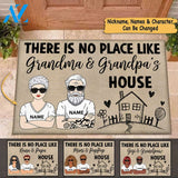There Is No Place Like Grandma and Grandpa's House Personalized Doormat For Grandparents LIHD HN98