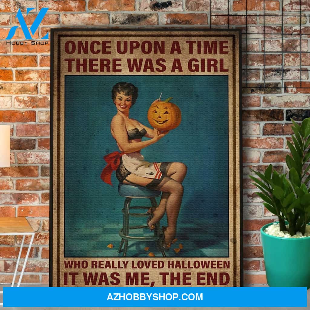 There Was A Girl Who Loved Halloween Canvas And Poster, Wall Decor Visual Art, Halloween Gift, Happy Halloween
