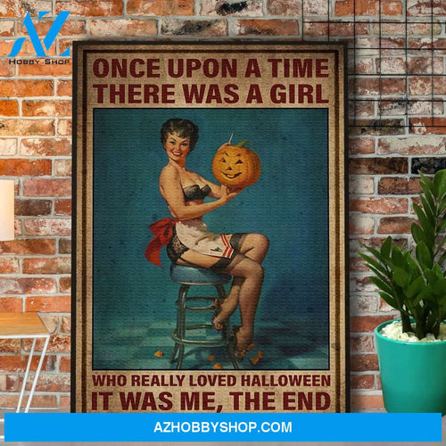 There Was A Girl Who Loved Halloween Canvas And Poster, Wall Decor Visual Art, Halloween Gift, Happy Halloween