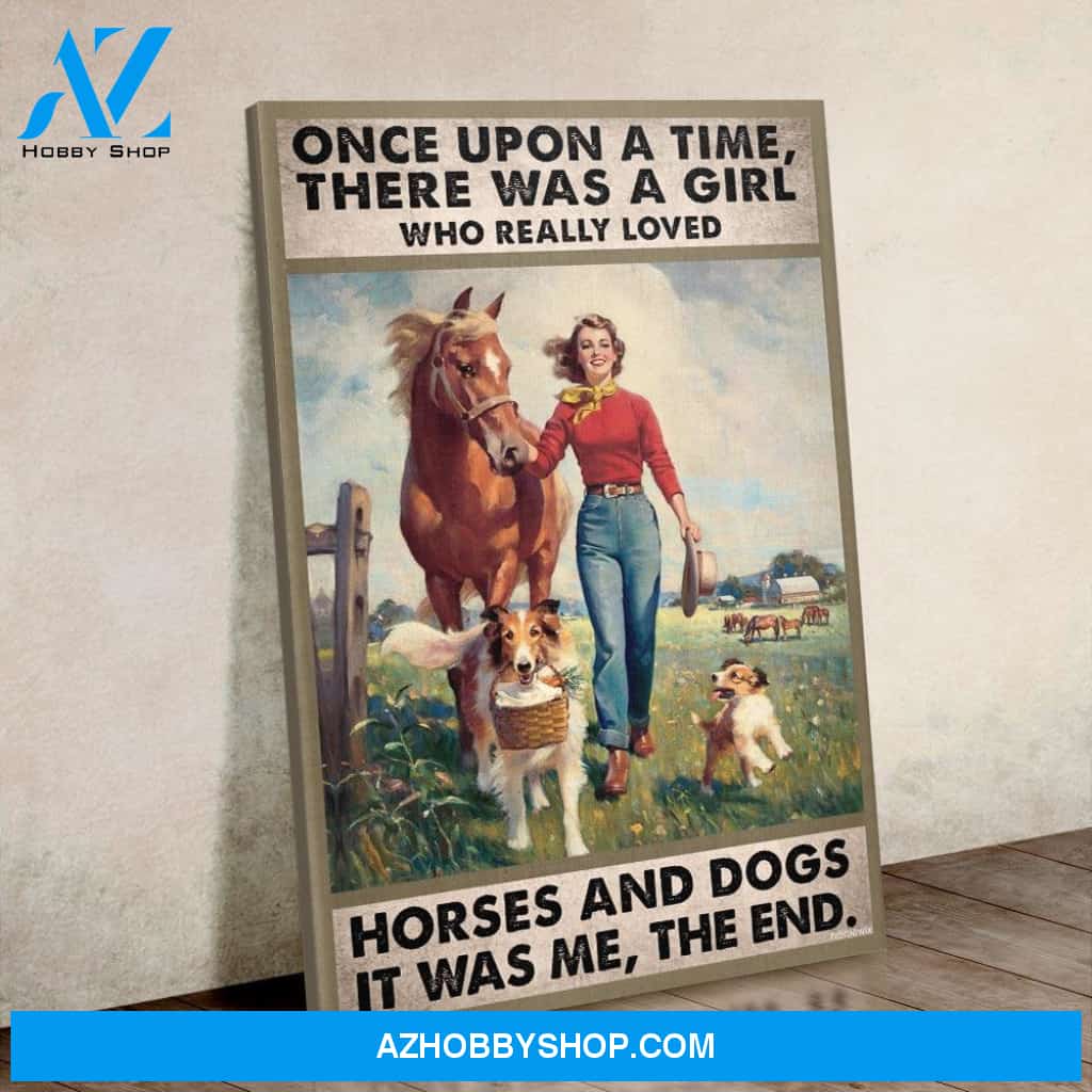 There Was A Girl Who Really Loved Horses And Dogs Canvas Wall Art, Wall Decor Visual Art