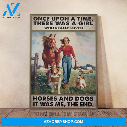 There Was A Girl Who Really Loved Horses And Dogs Canvas Wall Art, Wall Decor Visual Art