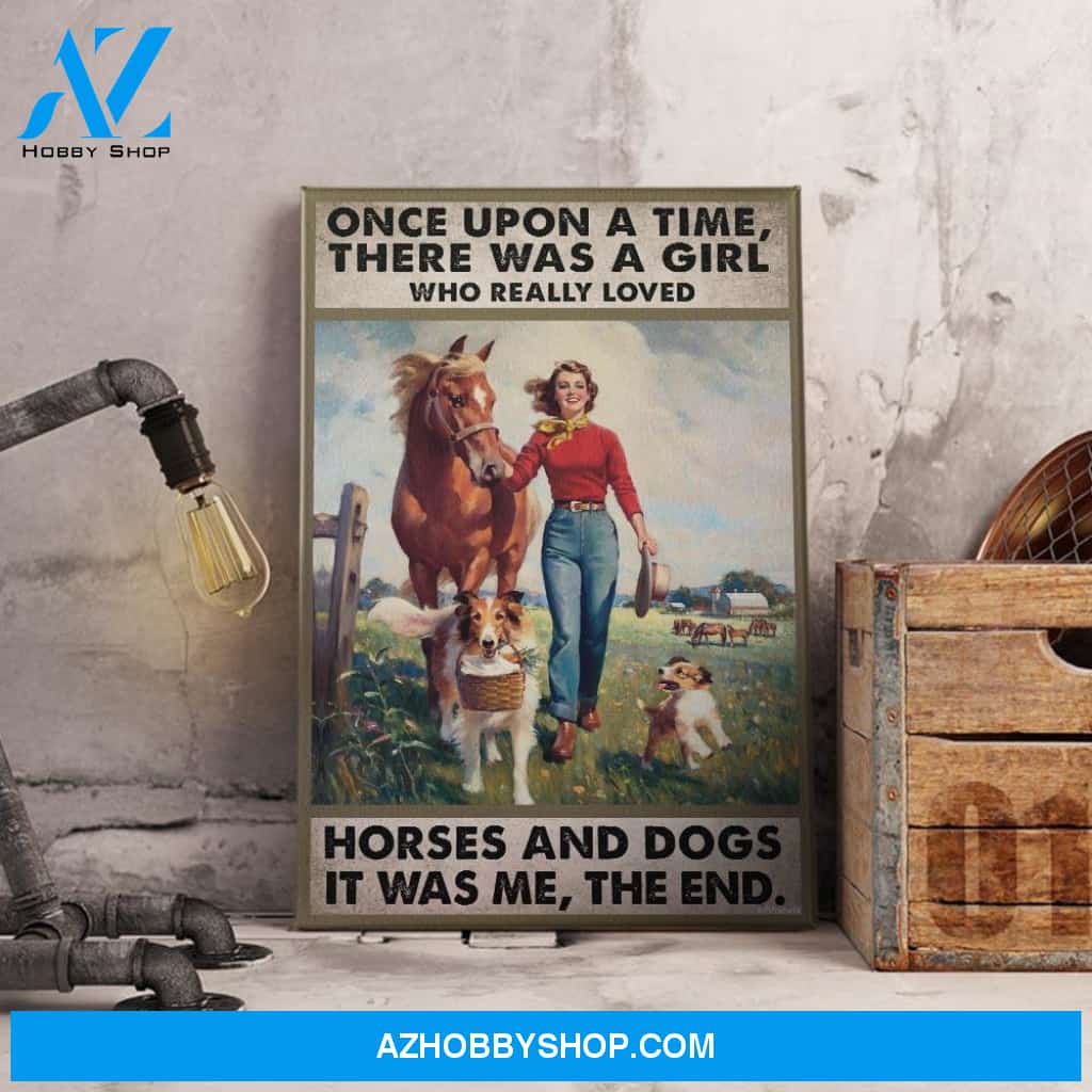 There Was A Girl Who Really Loved Horses And Dogs Canvas Wall Art, Wall Decor Visual Art