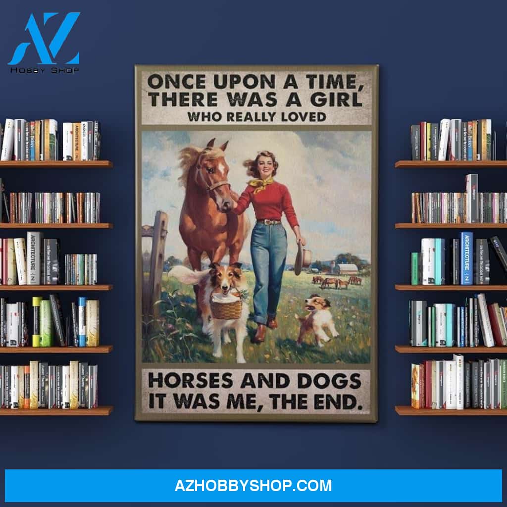 There Was A Girl Who Really Loved Horses And Dogs Canvas Wall Art, Wall Decor Visual Art