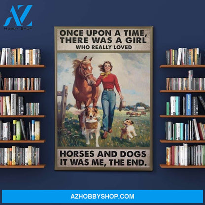 There Was A Girl Who Really Loved Horses And Dogs Canvas Wall Art, Wall Decor Visual Art