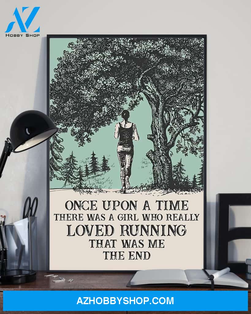 There Was A Girl Who Really Loved Running Vertical Canvas Wall Art, Wall Decor Visual Art