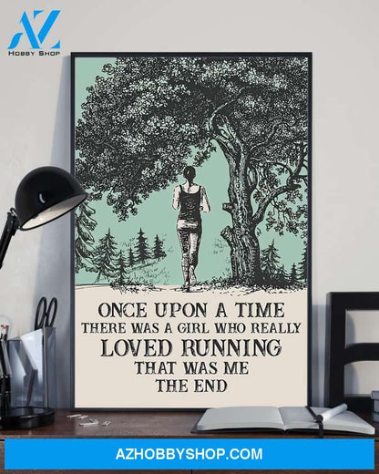 There Was A Girl Who Really Loved Running Vertical Canvas Wall Art, Wall Decor Visual Art