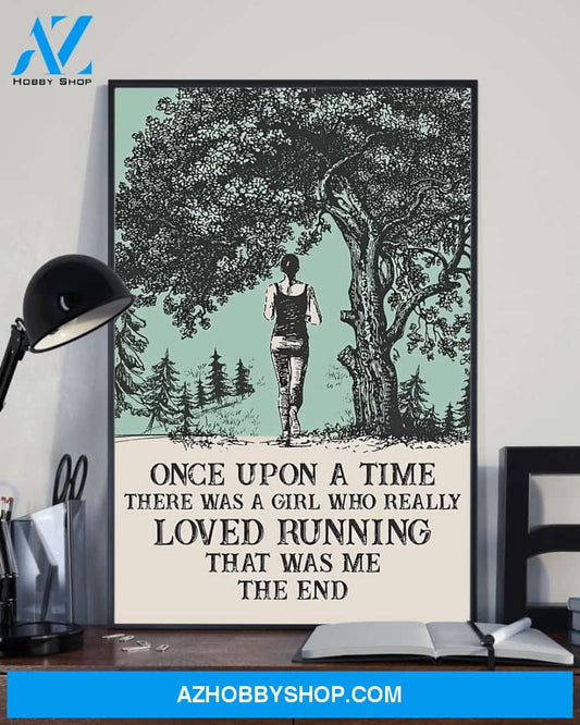 There Was A Girl Who Really Loved Running Vertical Canvas Wall Art, Wall Decor Visual Art
