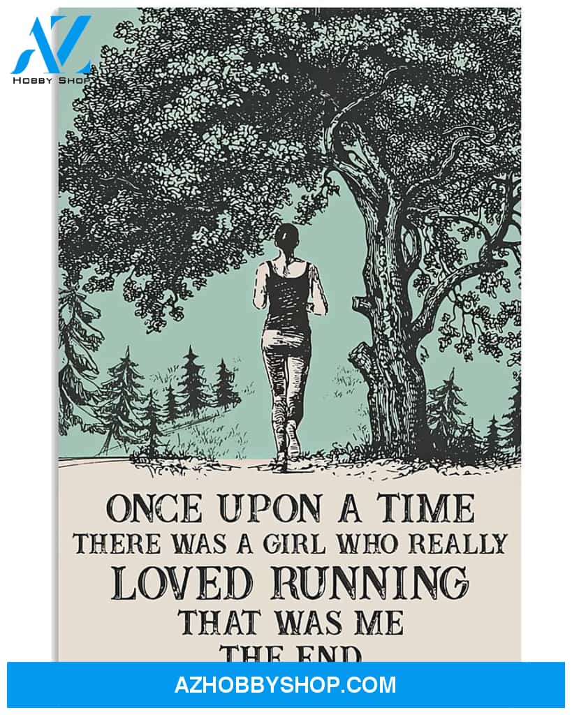 There Was A Girl Who Really Loved Running Vertical Canvas Wall Art, Wall Decor Visual Art