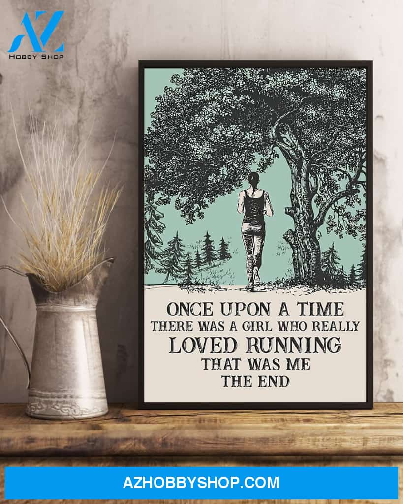 There Was A Girl Who Really Loved Running Vertical Canvas Wall Art, Wall Decor Visual Art