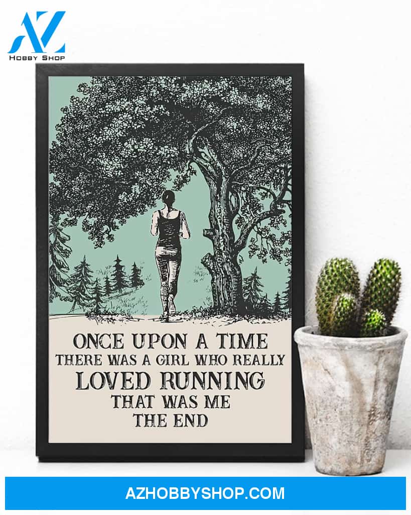 There Was A Girl Who Really Loved Running Vertical Canvas Wall Art, Wall Decor Visual Art