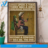 There Was A Girl Who Really Wanted To Become A Cow Girl Canvas And Poster, Wall Decor Visual Art