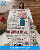 There Was A Little Girl Stole My Heart-To Daughter Fleece Blanket Gift For Daughter