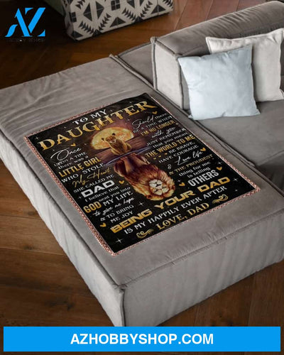 There Was Little Girl Stole Heart-Dad To Daughter Fleece Blanket Gift For Daughter