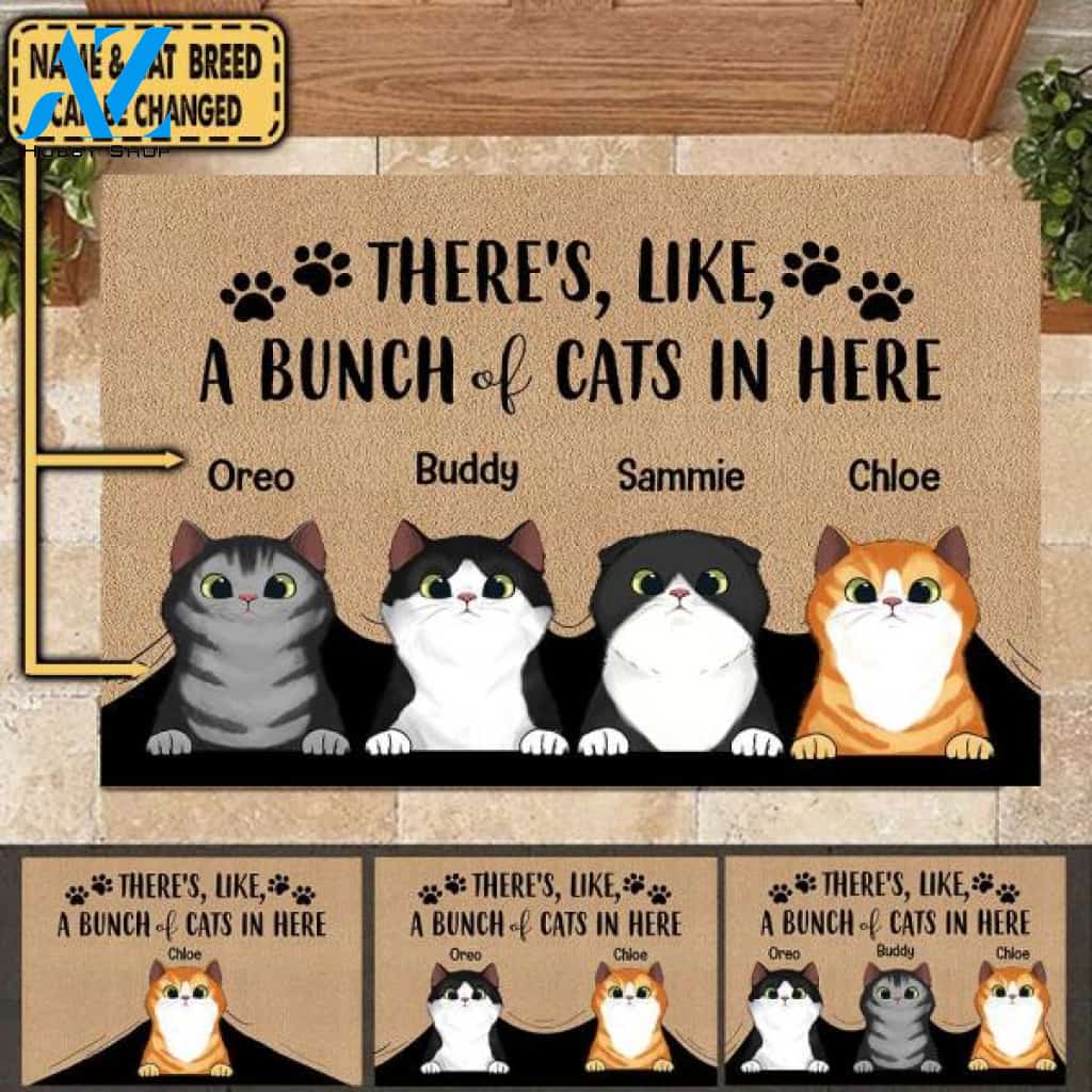 There's, Like A Bunch Of Cats In Here - Doormat