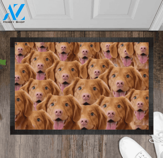 There's Like A Bunch of Dogs in Here Personalized Upload Photo Funny Doormat Gift For Dog Lovers Birthday Gift Home Decor Warm House Gift Welcome Mat